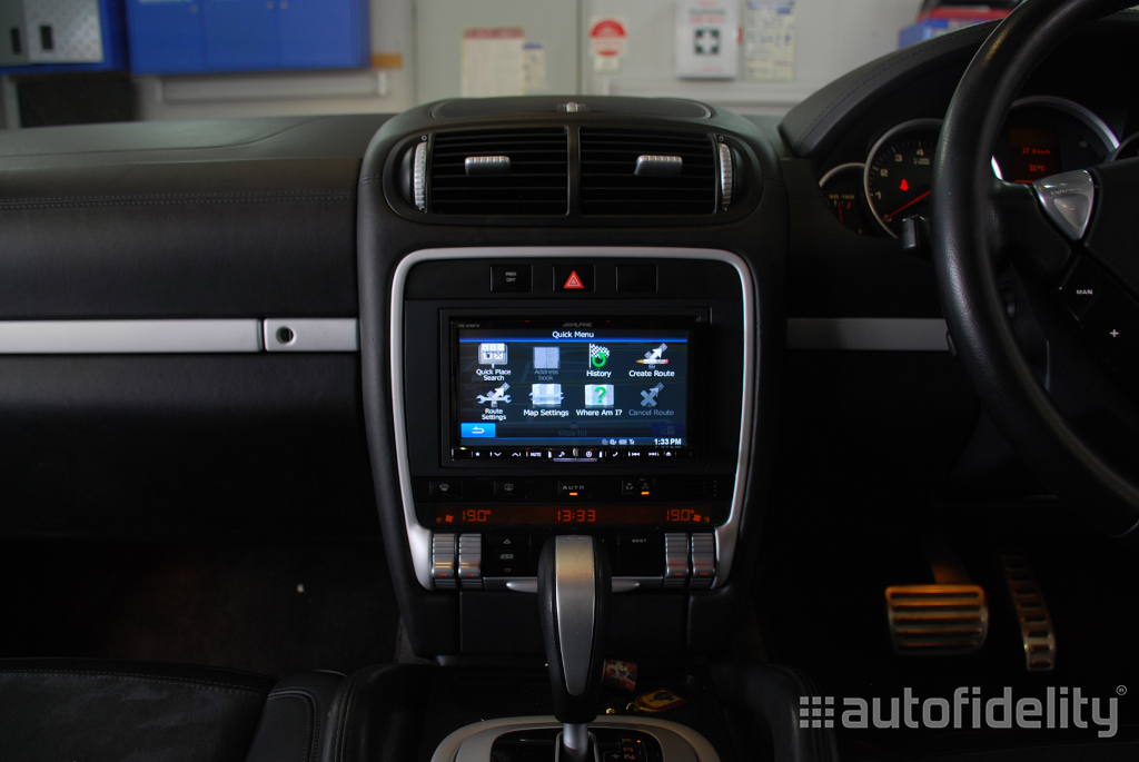 Alpine INE-W987D 7 Inch Integrated Touchscreen Satellite Navigation and Rear Camera System with DAB Plus Digital Radio for Porsche Cayenne 1