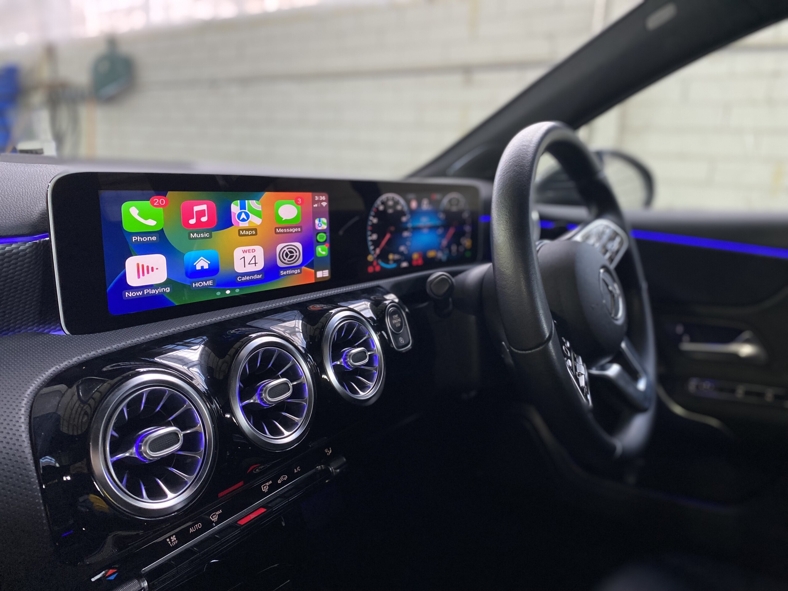Autofidelity’s Mercedes W177 A-Class 2018 on Wireless Apple CarPlay